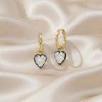 3.30 Carat Heart Shape Lab Grown Diamond Drop Solitaire Earrings