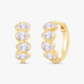 Pear Shape 0.80 Carat Lab Grown Diamond Hoop Earrings