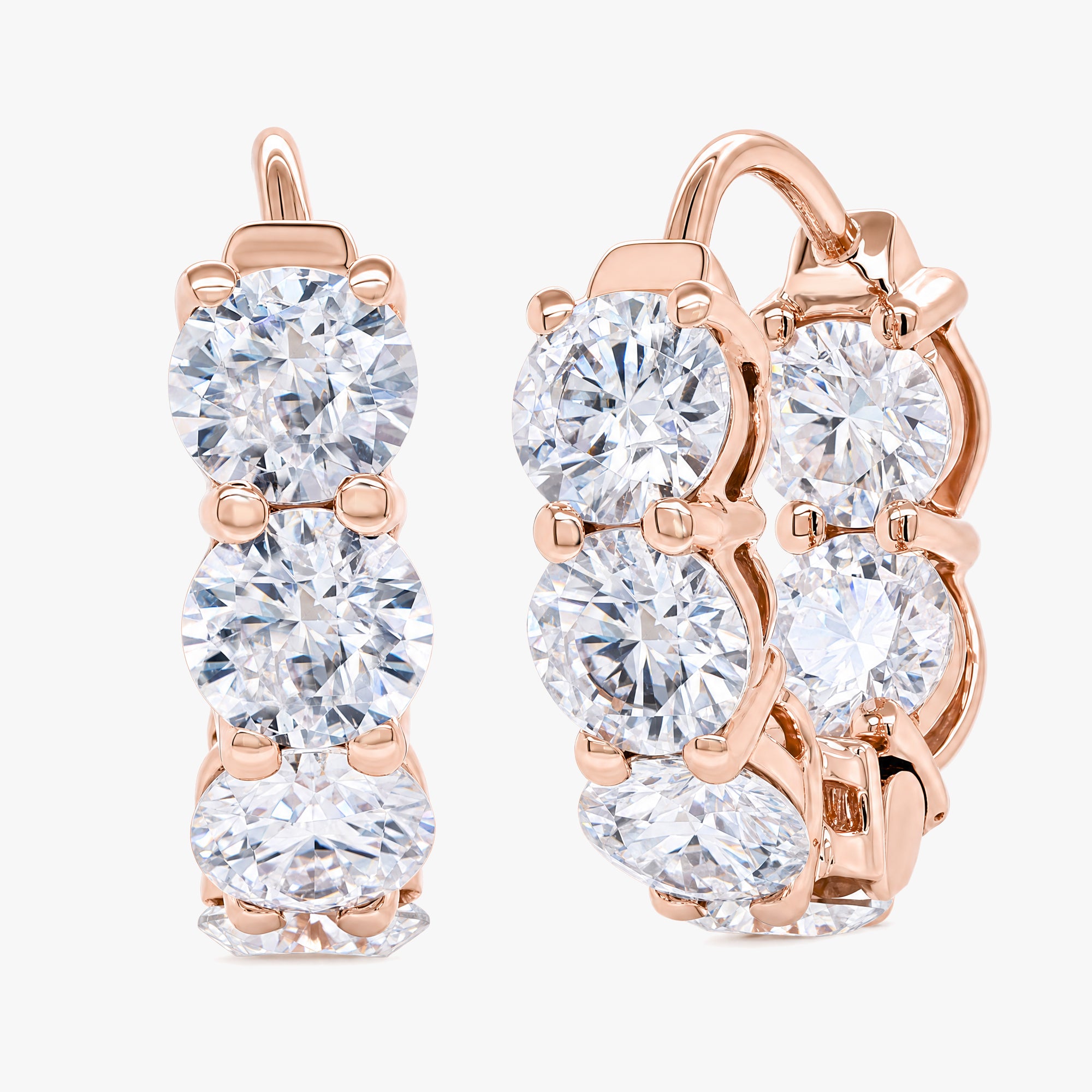 IGI Certified Lab Grown Diamond Inside out side Hoop Earrings