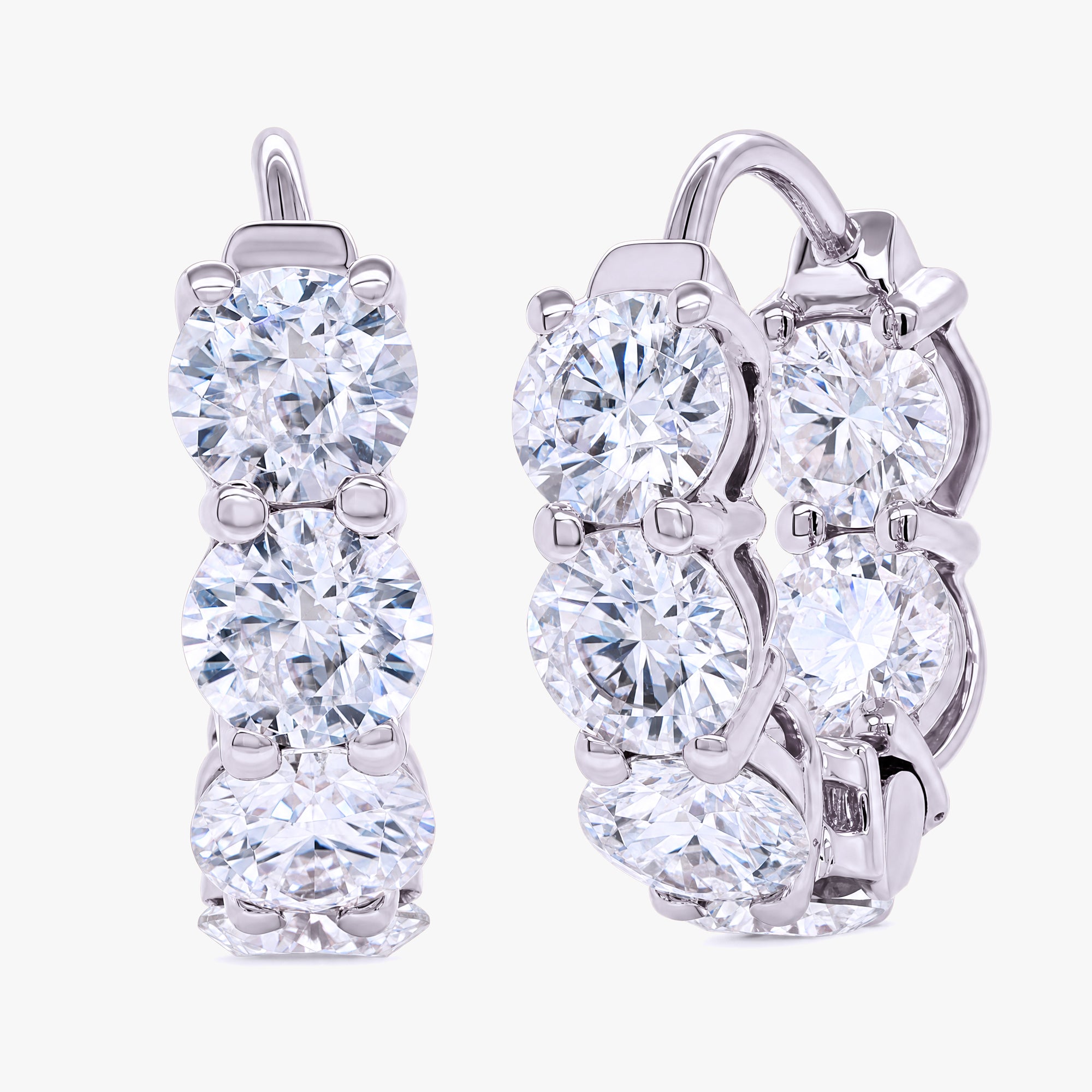 IGI Certified Lab Grown Diamond Inside out side Hoop Earrings