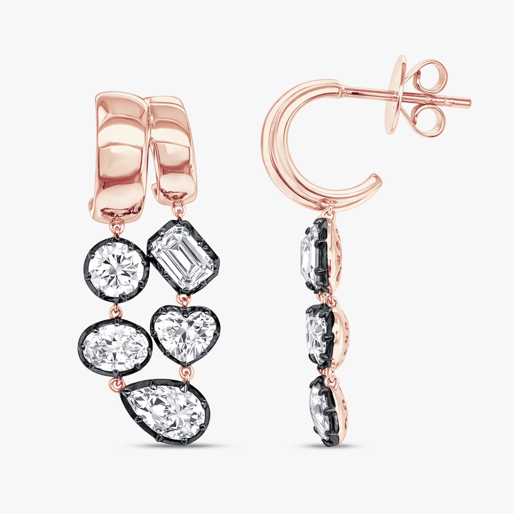 2.60 Carat Lab Grown Diamond Linear Drop Earrings