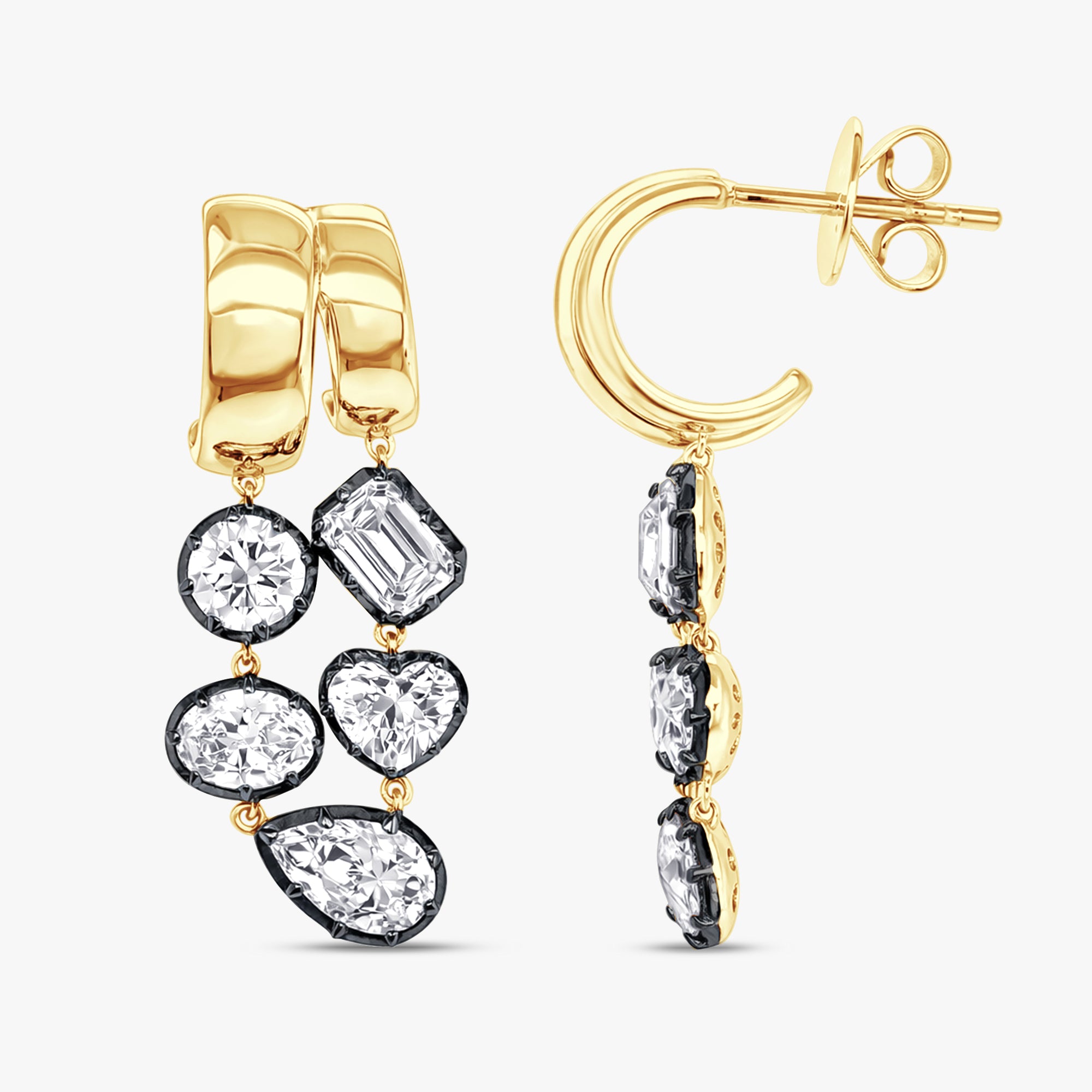 2.60 Carat Lab Grown Diamond Linear Drop Earrings