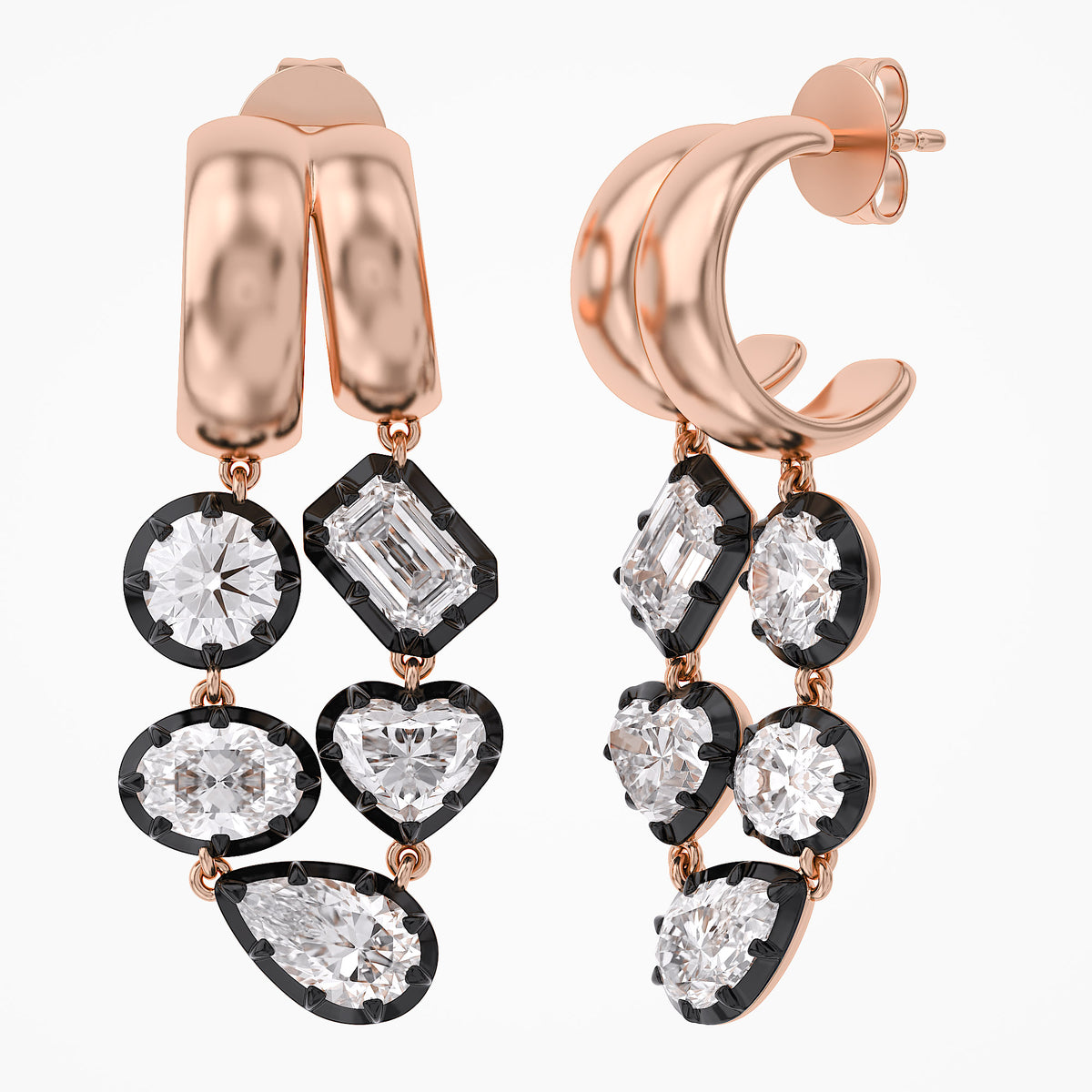 2.60 TCW Lab Grown Diamond Linear Drop Earrings