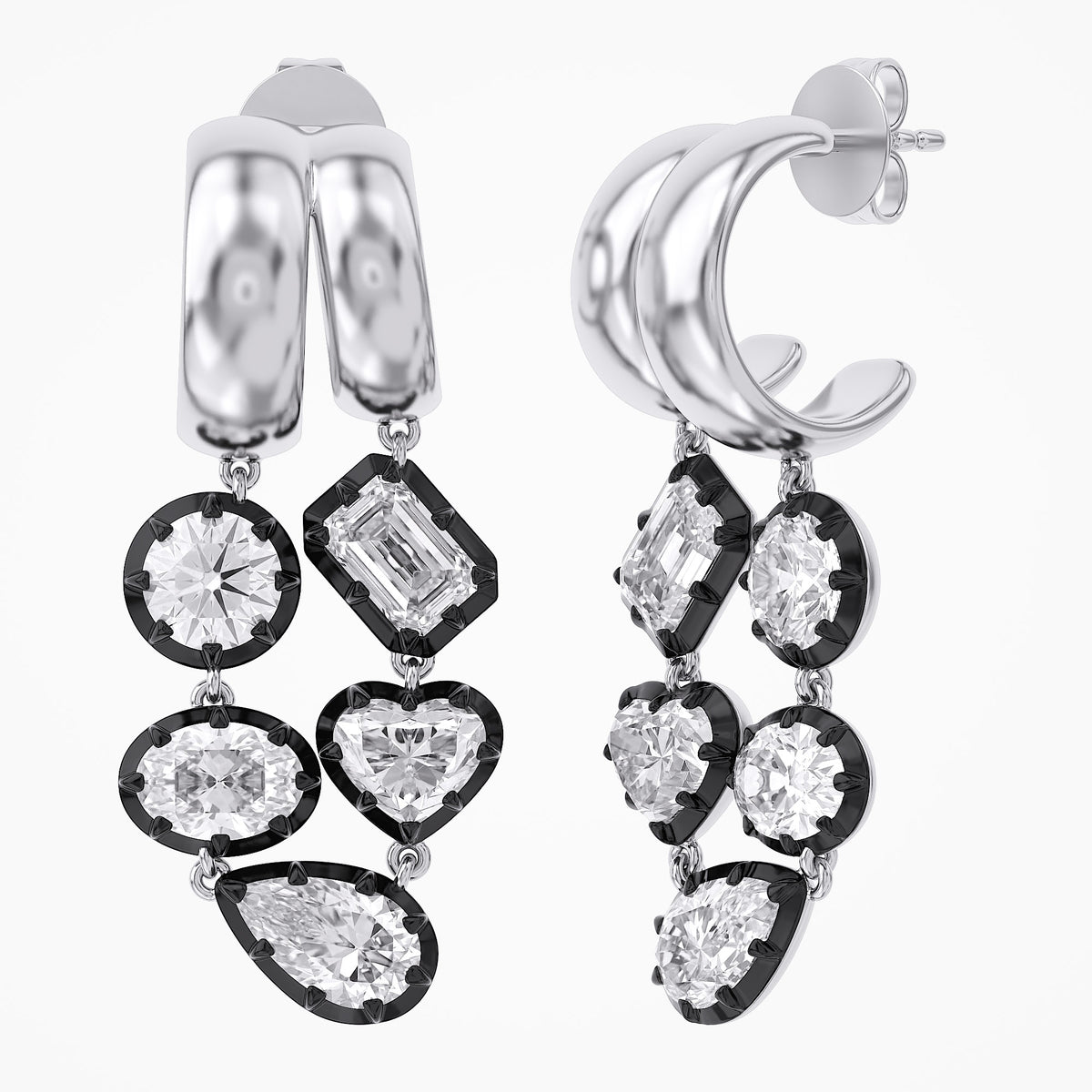 2.60 TCW Lab Grown Diamond Linear Drop Earrings