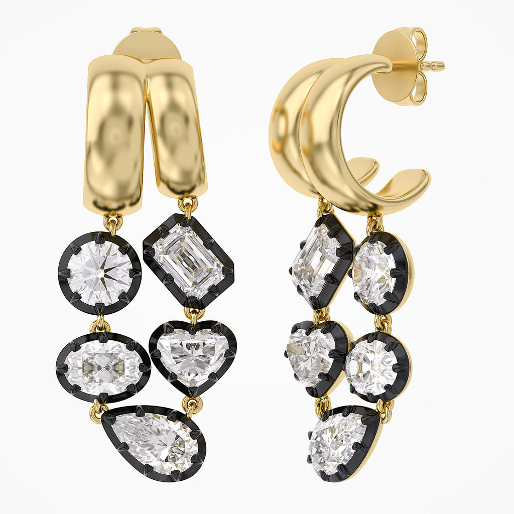 2.60 TCW Lab Grown Diamond Linear Drop Earrings