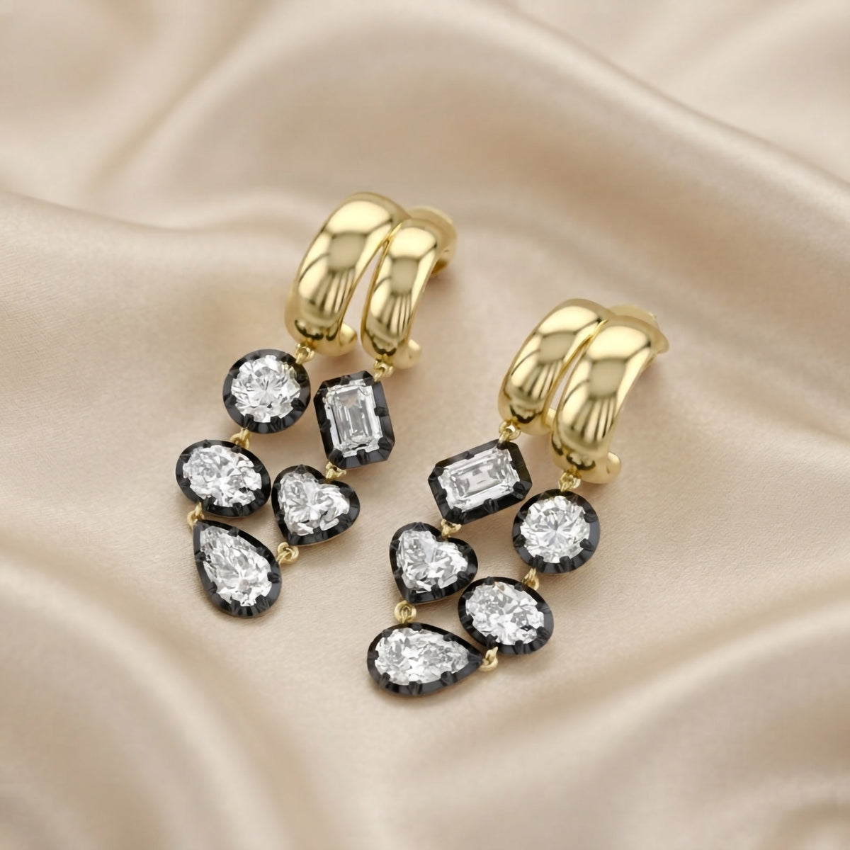 2.60 TCW Lab Grown Diamond Linear Drop Earrings