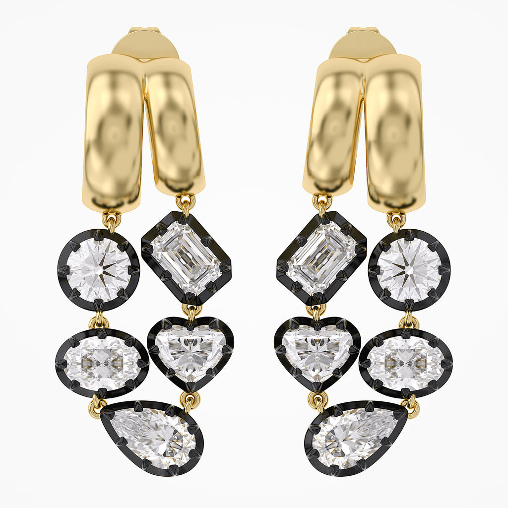 2.60 TCW Lab Grown Diamond Linear Drop Earrings