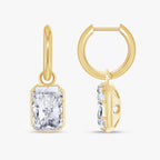 5.92 Carat Radiant Cut Lab Grown Diamond Drop Dangle Earrings