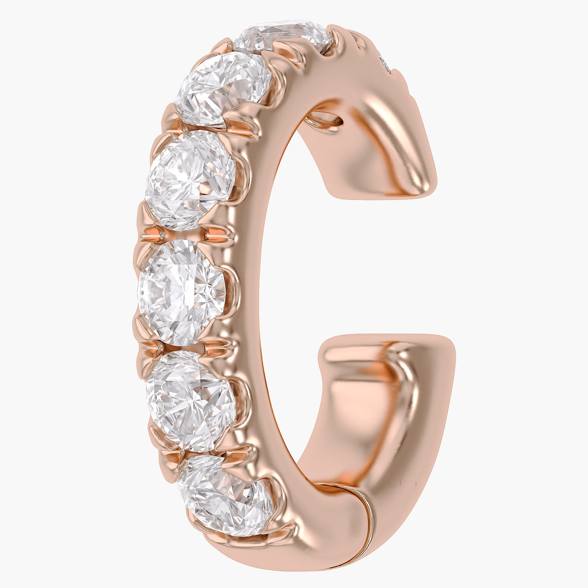 0.50 Carat Round Cut Lab Grown Diamond Ear Climbers Earrings