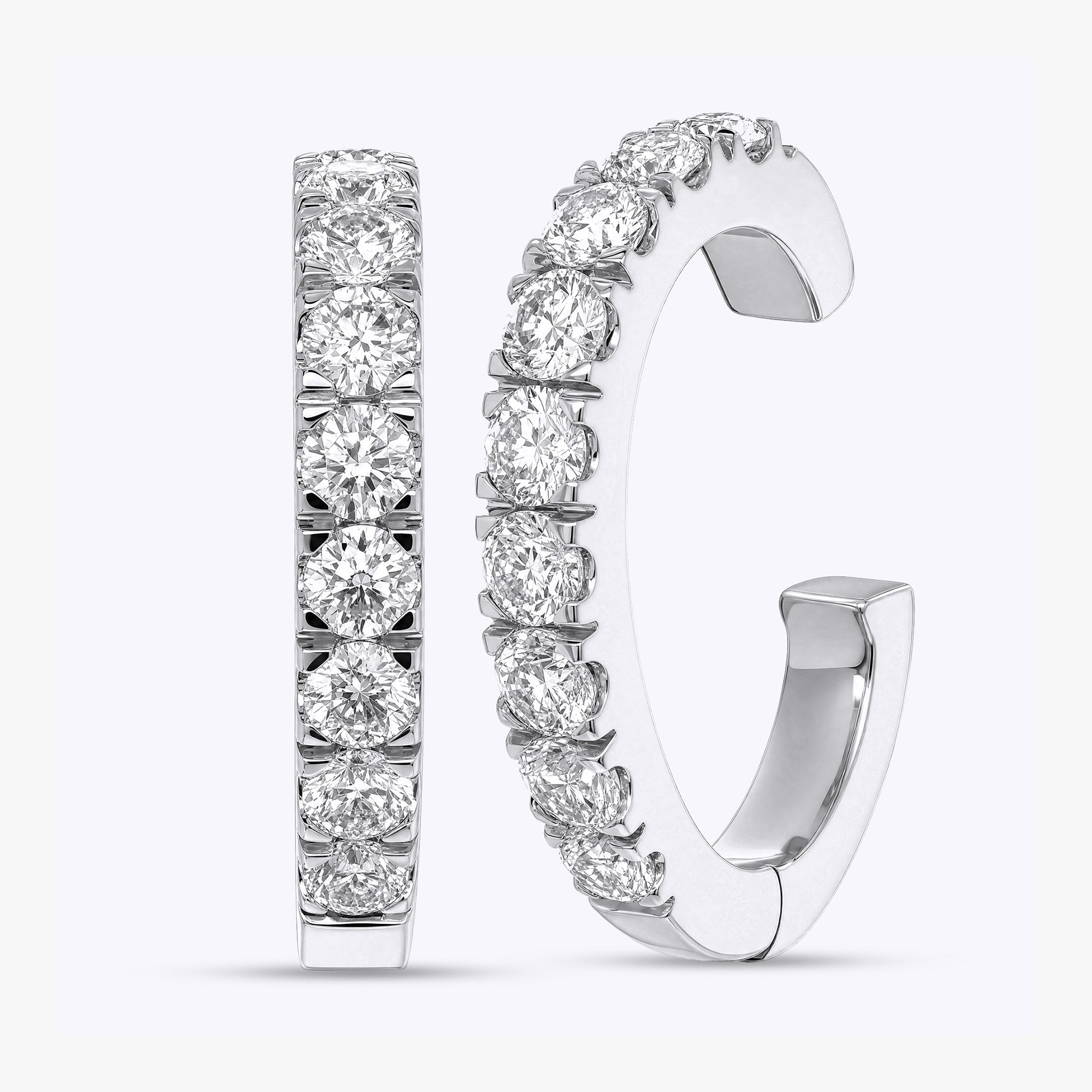 0.50 Carat Round Cut Lab Grown Diamond Ear Climbers Earrings