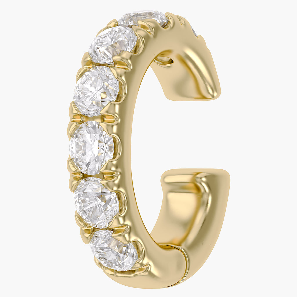 0.50 Carat Round Cut Lab Grown Diamond Ear Climbers Earrings