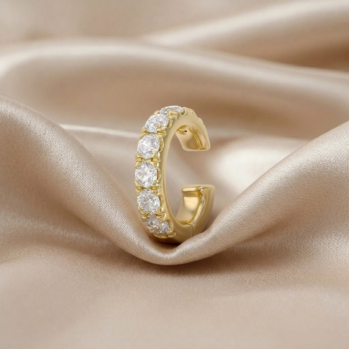 0.50 Carat Round Cut Lab Grown Diamond Ear Climbers Earrings