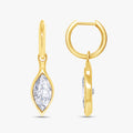 3.75 Carat Marquise Shape Lab Grown Diamond Drop Earrings