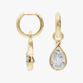 3.85 Carat Pear Shape Lab Grown Diamond Drop Earrings