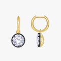 5.65 Carat Round Cut Lab Grown Diamond Drop Solitaire Earrings