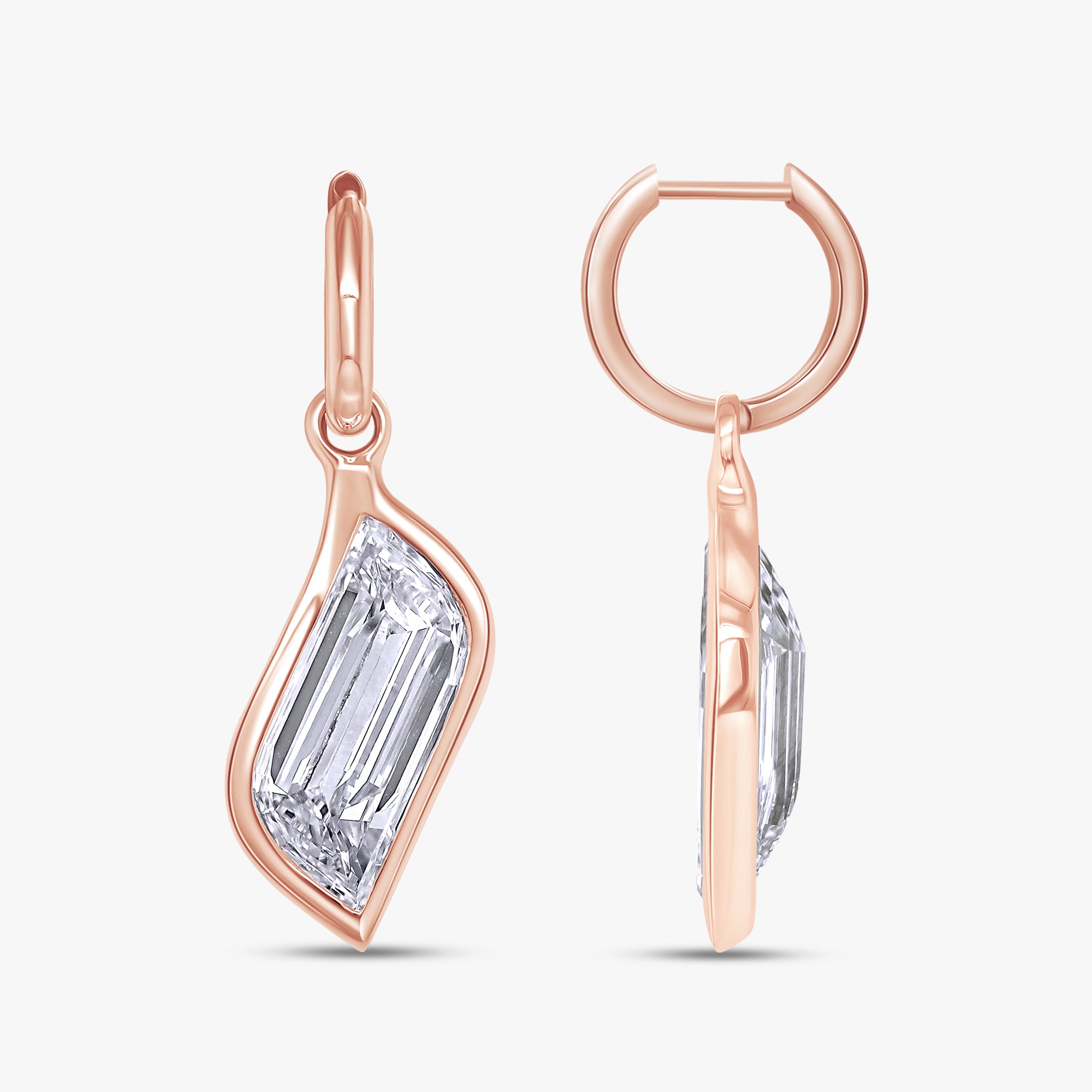 13.75 Carat Lab Grown Diamond Drop Solitaire Earrings