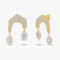 5.60 Carat Marquise and Round Cut Lab Grown Statement Drop Diamond Earrings