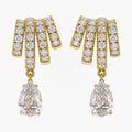 3.34 CTW Pear Lab Grown Diamond Fringe Drop Earrings