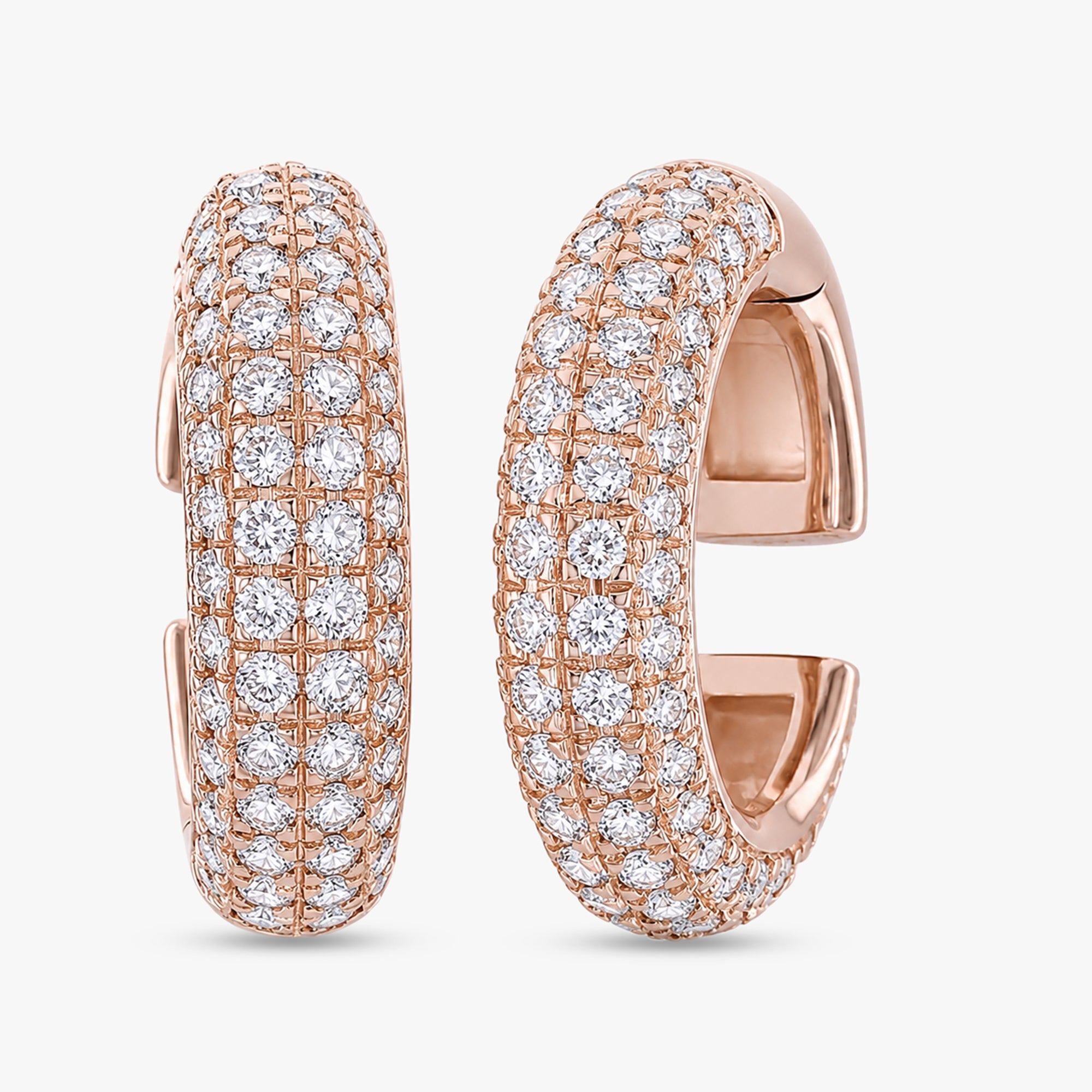 0.40 Carat Round Cut Lab Grown Diamond Ear Climbers Earrings