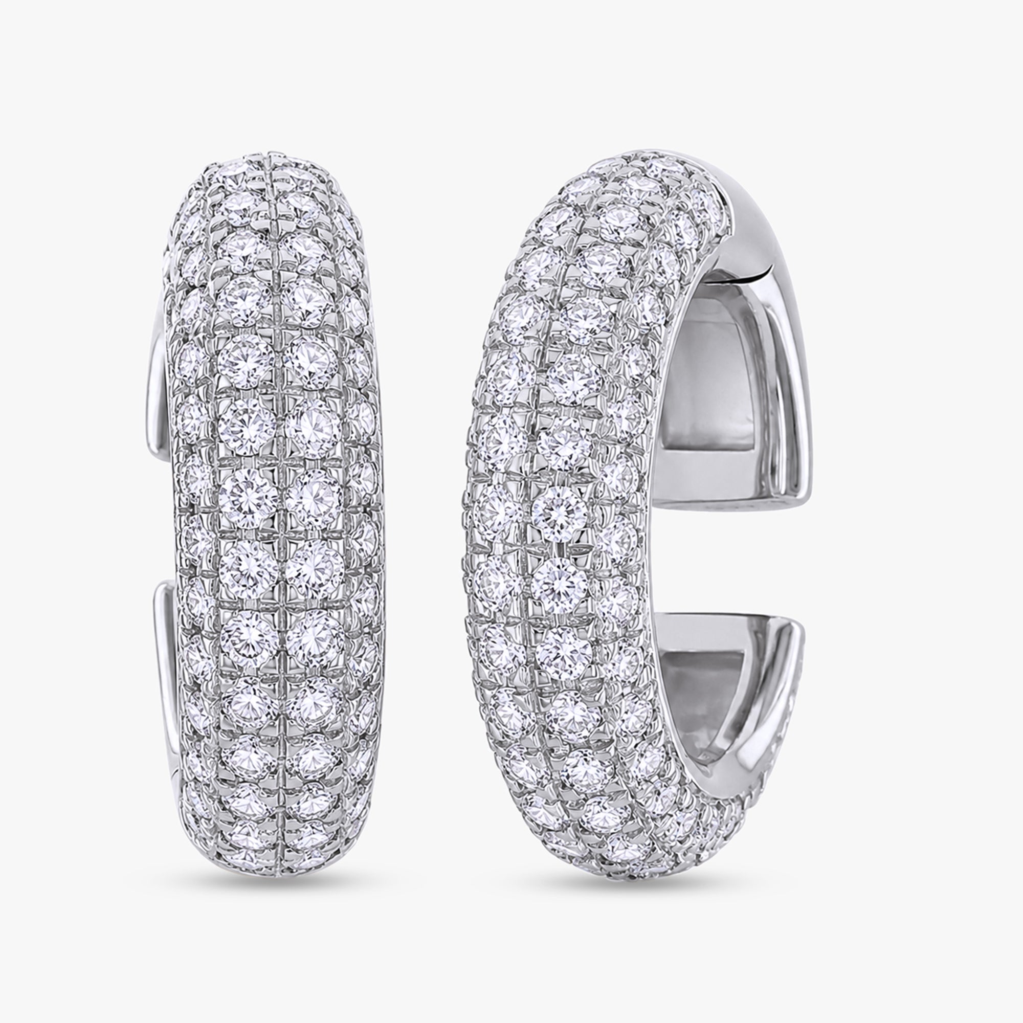 0.40 Carat Round Cut Lab Grown Diamond Ear Climbers Earrings