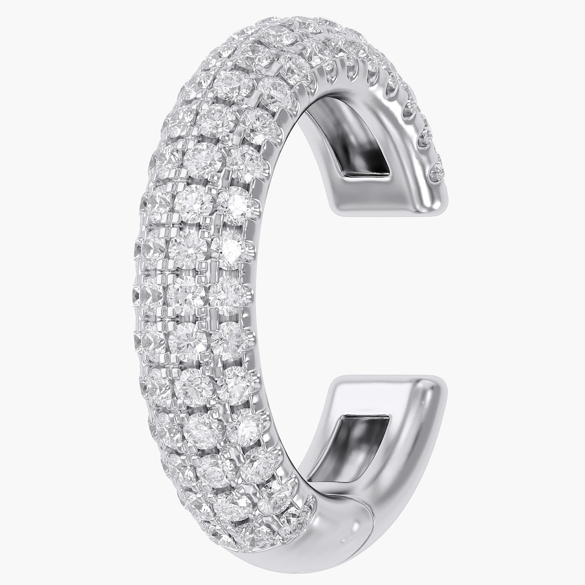 0.40 Carat Round Cut Lab Grown Diamond Ear Climbers Earrings