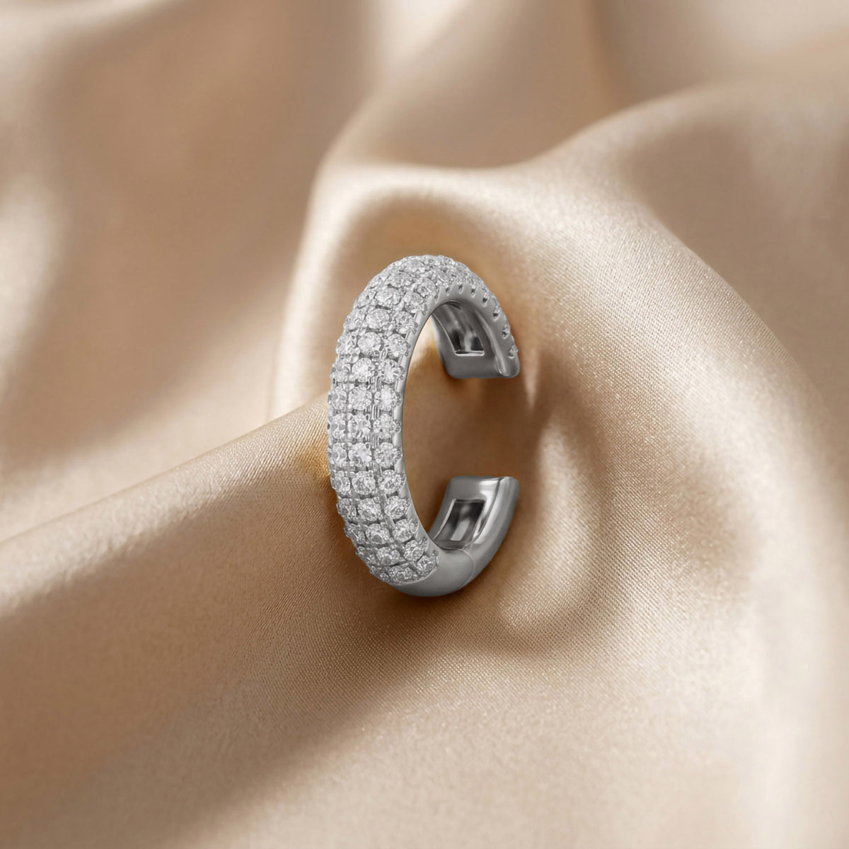 0.40 Carat Round Cut Lab Grown Diamond Ear Climbers Earrings