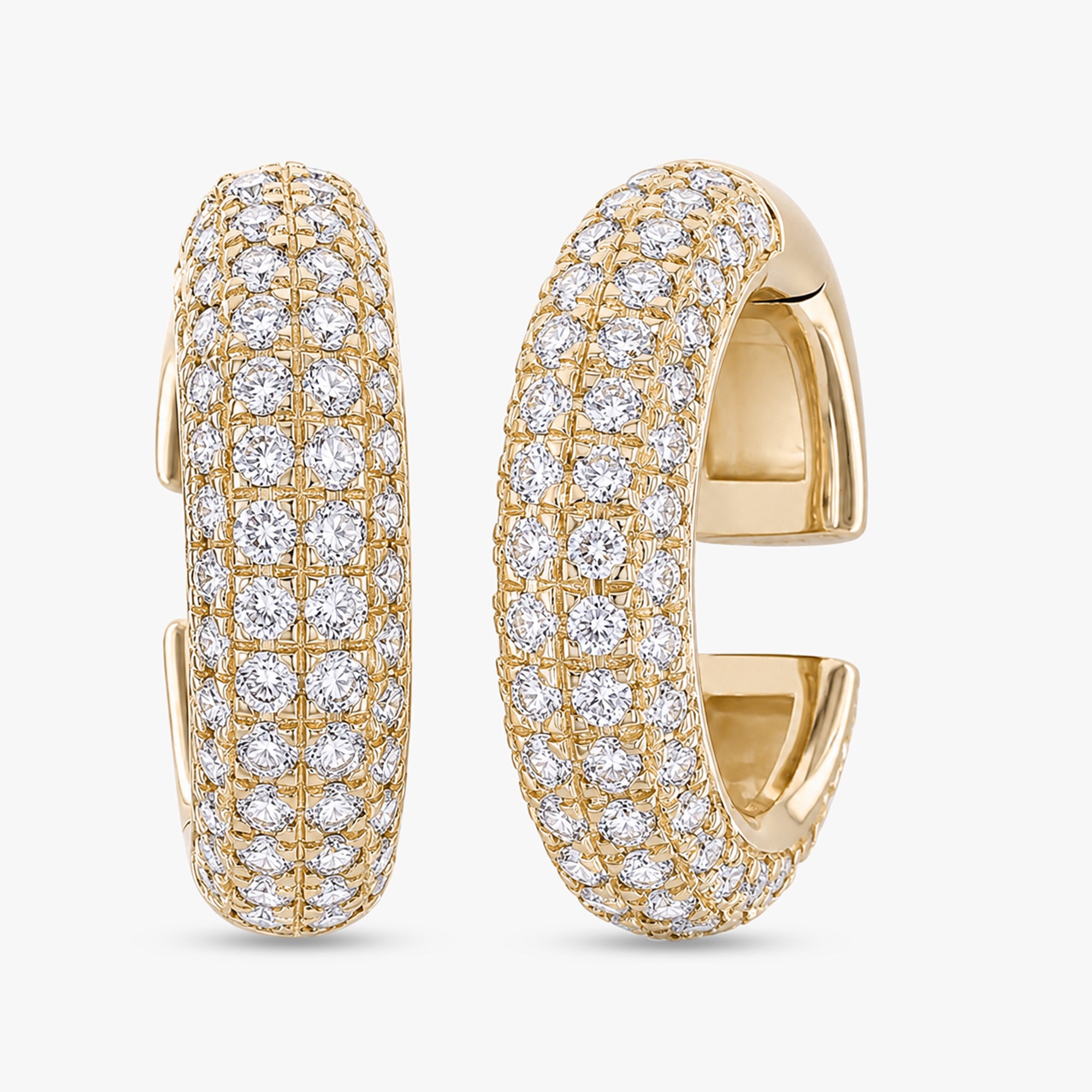 0.40 Carat Round Cut Lab Grown Diamond Ear Climbers Earrings