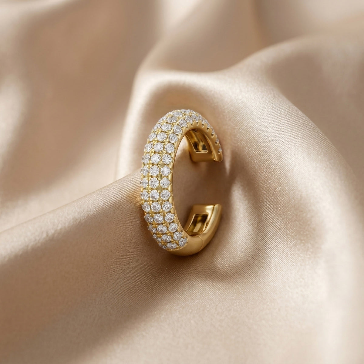 0.40 Carat Round Cut Lab Grown Diamond Ear Climbers Earrings