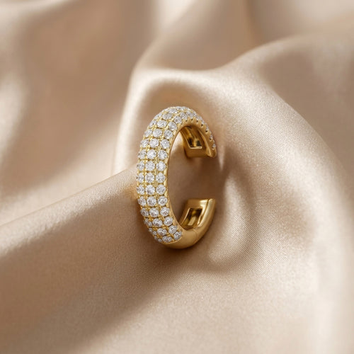 0.40 Carat Round Cut Lab Grown Diamond Ear Climbers Earrings