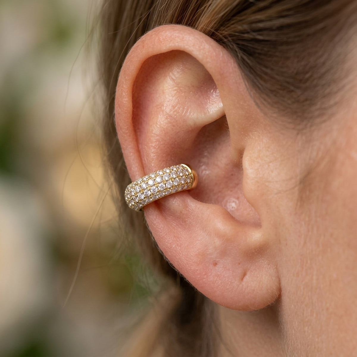 0.40 Carat Round Cut Lab Grown Diamond Ear Climbers Earrings