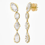 8.90 TCW Radiant Symphony Multi-Shape Lab Grown Diamond Drop Earrings