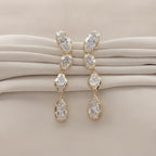 8.90 TCW Radiant Symphony Multi-Shape Lab Grown Diamond Drop Earrings