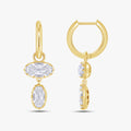 2.70 CTW Graduated Oval Lab Grown Diamond Drop Earrings