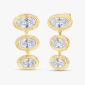 4.50 Carat Oval Cut Lab Grown Diamond Dangle Drop Stud Earrings