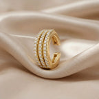 0.25 Carat Round Cut Lab Grown Diamond Ear Cuff Earrings