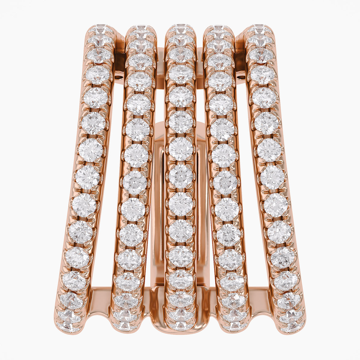 0.53 CTW Round Cut Lab Grown Diamond Everyday Cuff Earring
