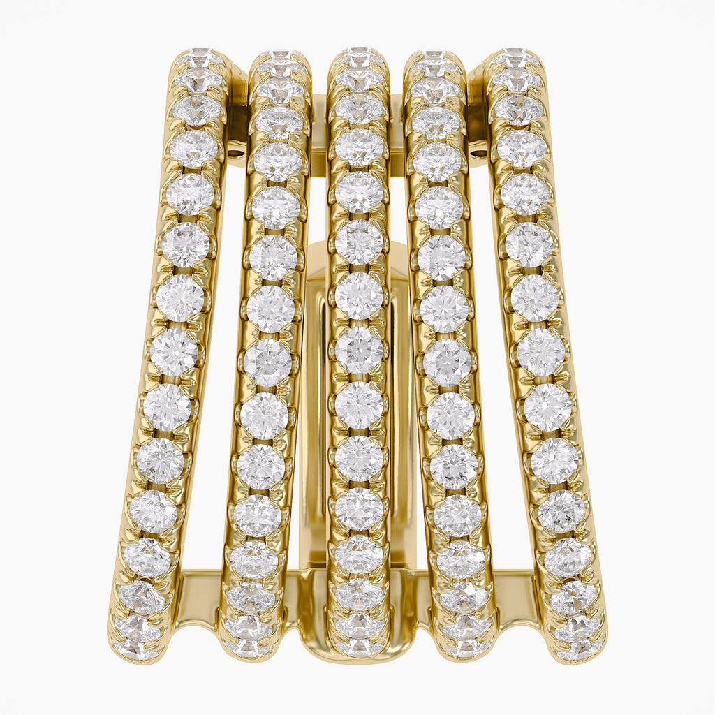 0.53 CTW Round Cut Lab Grown Diamond Everyday Cuff Earring