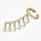 1.99 Carat Round Brilliant & Pear Cut Lab Grown Diamond Ear Cuffs
