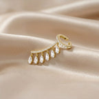 1.99 Carat Round Brilliant & Pear Cut Lab Grown Diamond Ear Cuffs