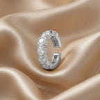 0.70 Carat Asscher Cut Lab Grown Diamond Ear Cuff Earrings