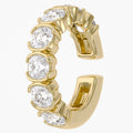 0.70 Carat Asscher Cut Lab Grown Diamond Ear Cuff Earrings