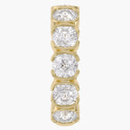 0.70 Carat Asscher Cut Lab Grown Diamond Ear Cuff Earrings