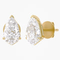 1.85 TCW  Pear Shape Lab Grown Diamond Solitaire Stud Earrings
