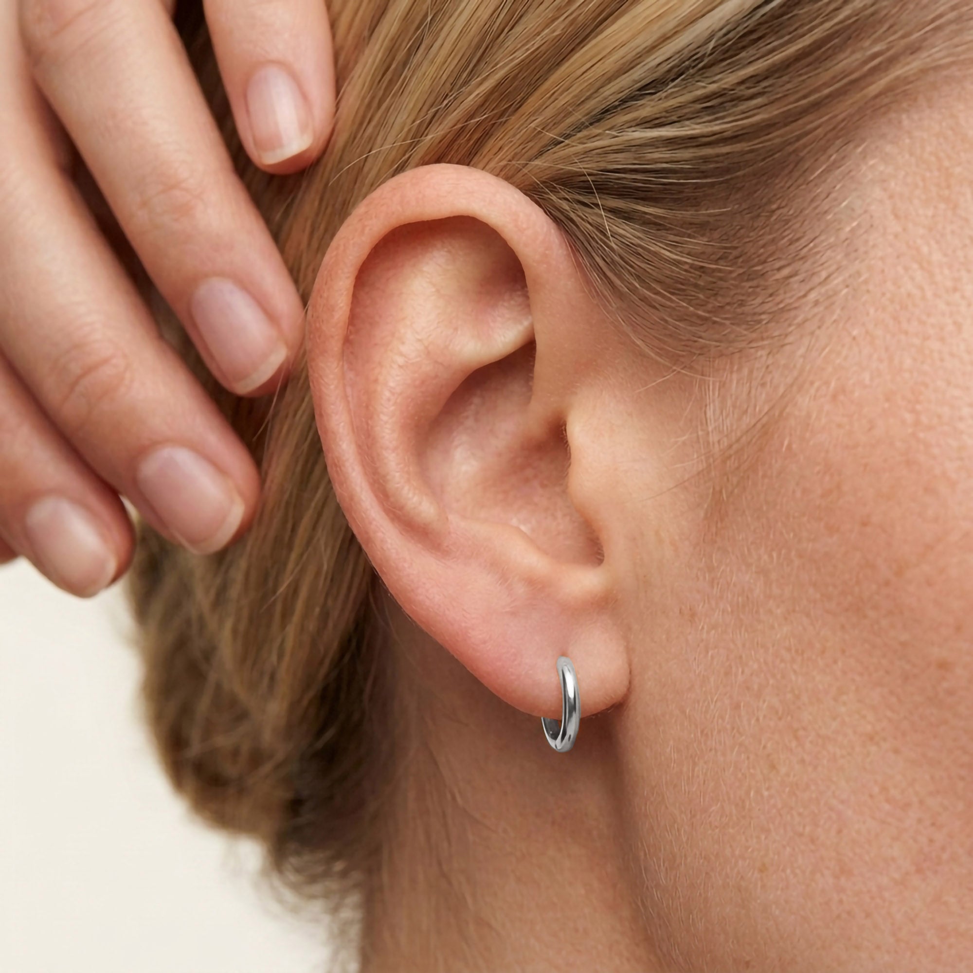 Gold Small Huggie Hoop Earrings