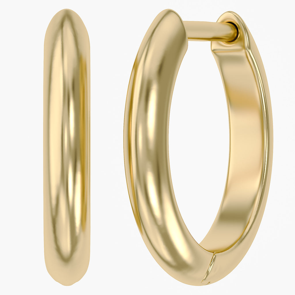 Gold Small Huggie Hoop Earrings