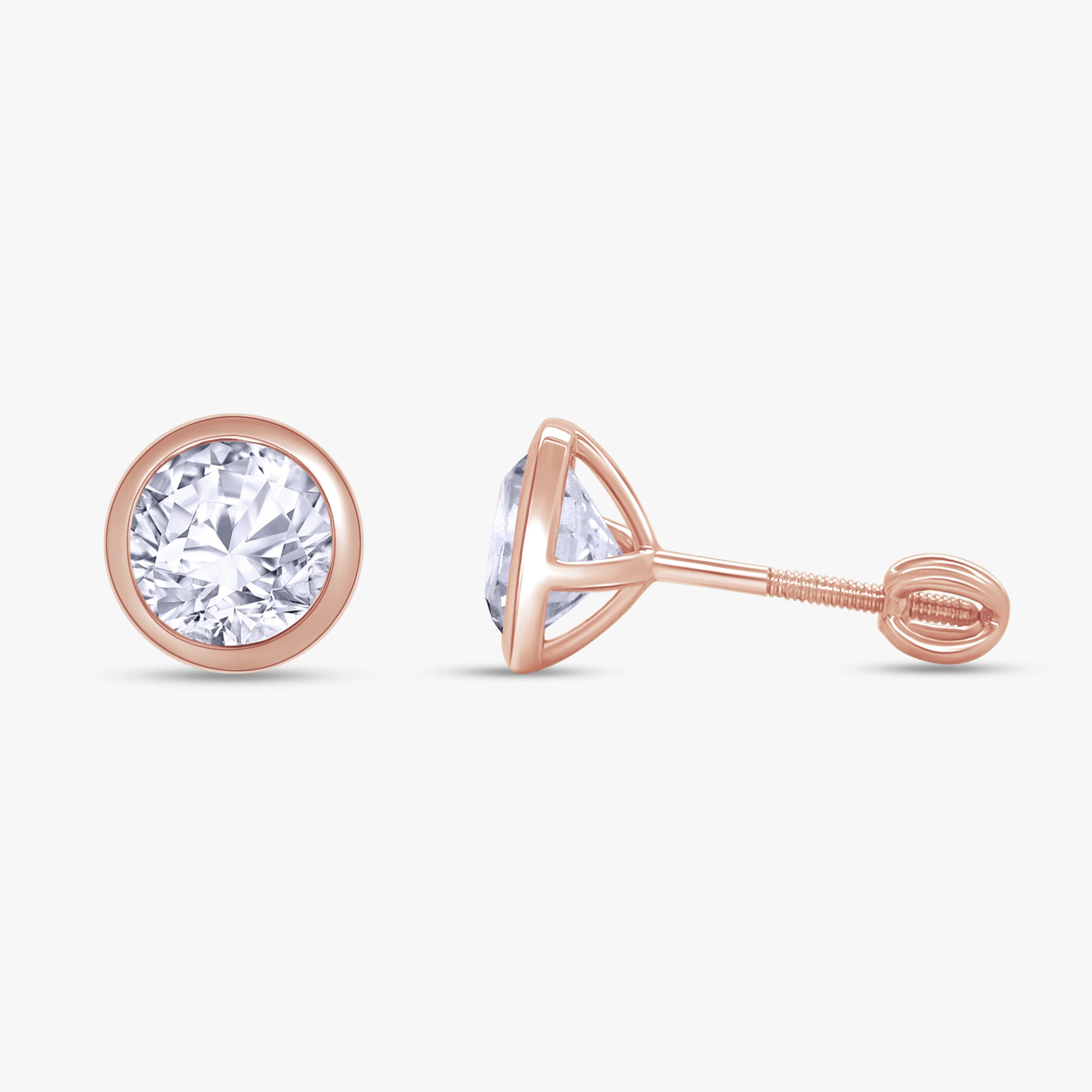 2.00 Ct Classic Round Brilliant Diamond Stud Earrings