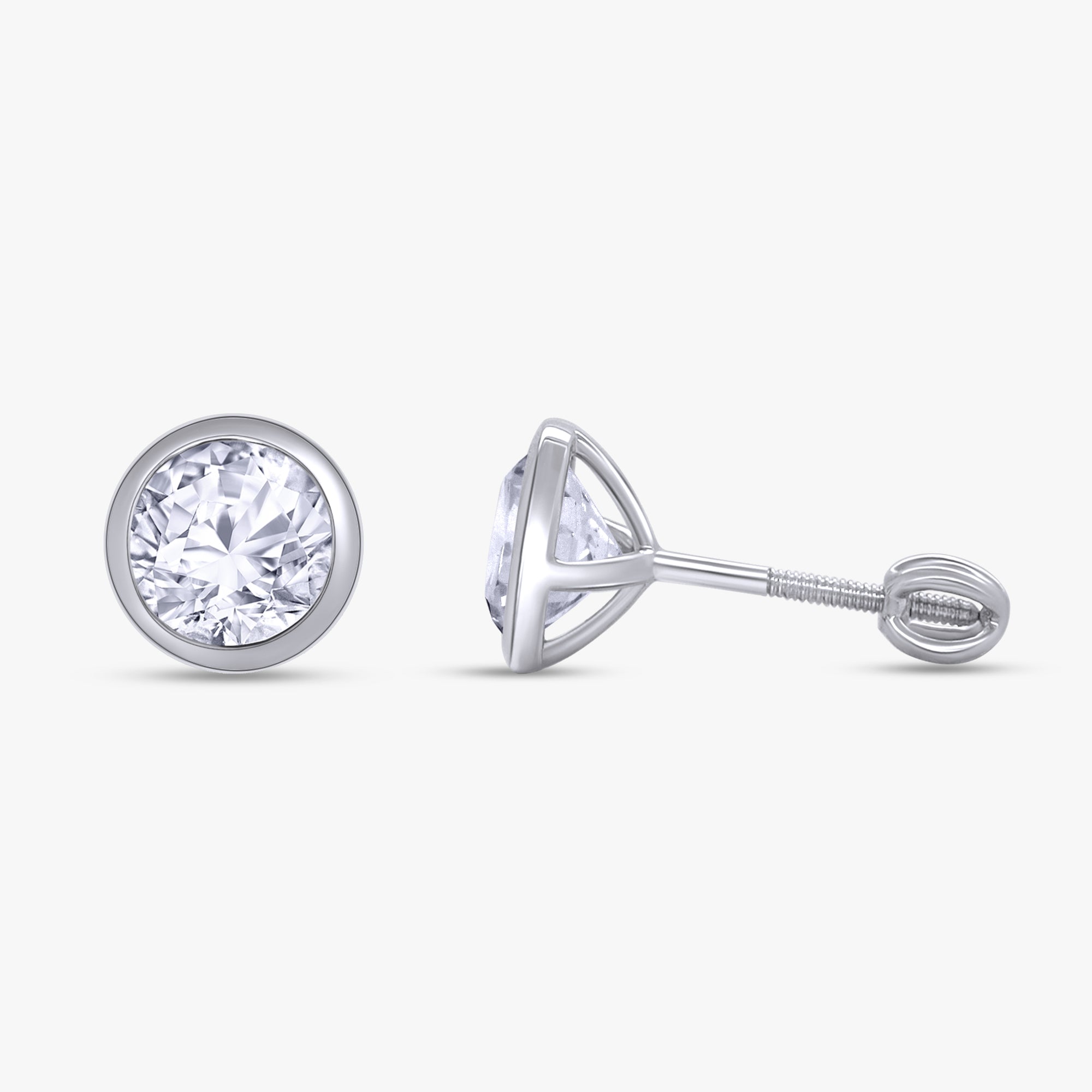 2.00 Ct Classic Round Brilliant Diamond Stud Earrings