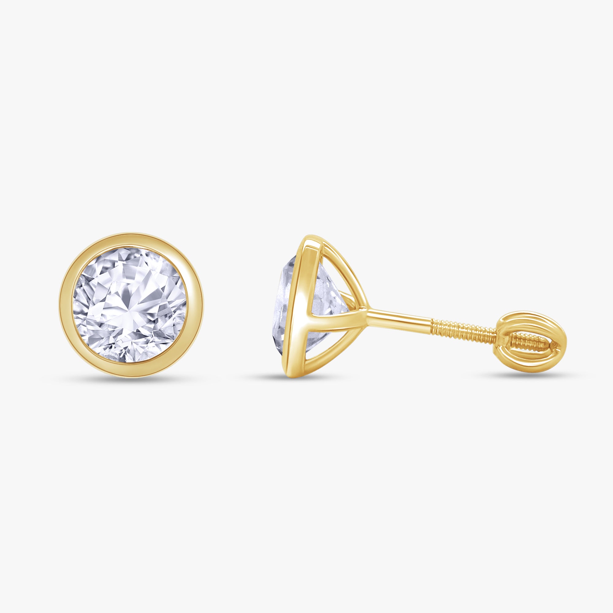 2.00 Ct Classic Round Brilliant Diamond Stud Earrings