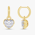 5.90 Ct Radiant Heart Lab Grown Diamond Stud Earrings