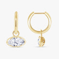 2.10 CTW Oval Cut Lab Grown Diamond Hoop Earrings